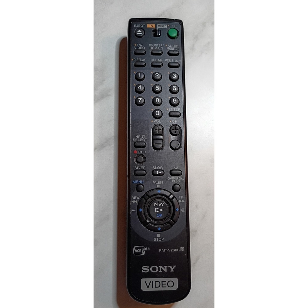 Sony RMT-V266B VCR Plus+ Remote Control for Sony Video Cassette Recorders Black